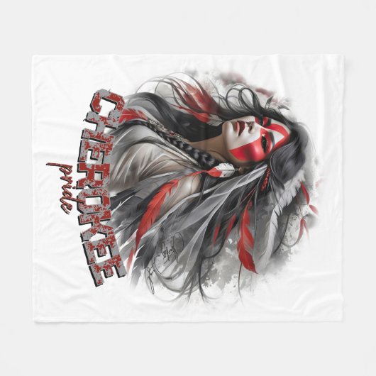 Cherokee Pride Fleecedecke (Vorderseite (Horizontal))