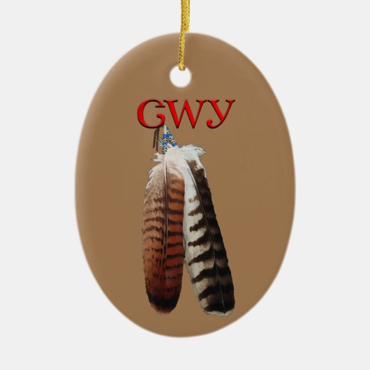 Cherokee Pride Keramik Ornament (Vorne)