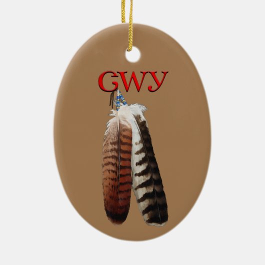 Cherokee Pride Keramik Ornament (Hinten)