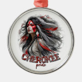Cherokee Pride Ornament Aus Metall (Vorne)