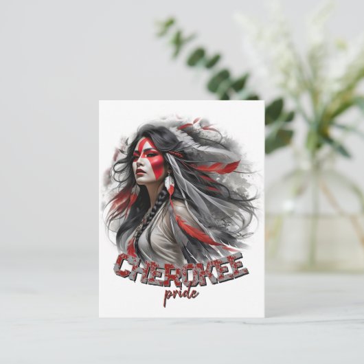 Cherokee Pride Postkarte (Stehend Vorderseite)