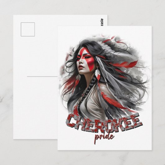 Cherokee Pride Postkarte (Vorne/Hinten)
