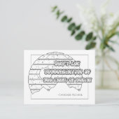 Cherokee Proverb Coloring Postcard Postkarte (Stehend Vorderseite)