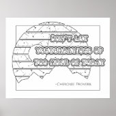 Cherokee Proverb Coloring Poster (Vorne)