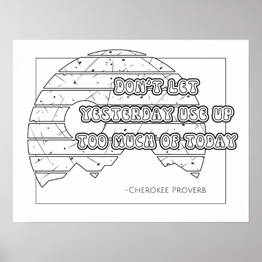 Cherokee Proverb Coloring Poster (Vorne)