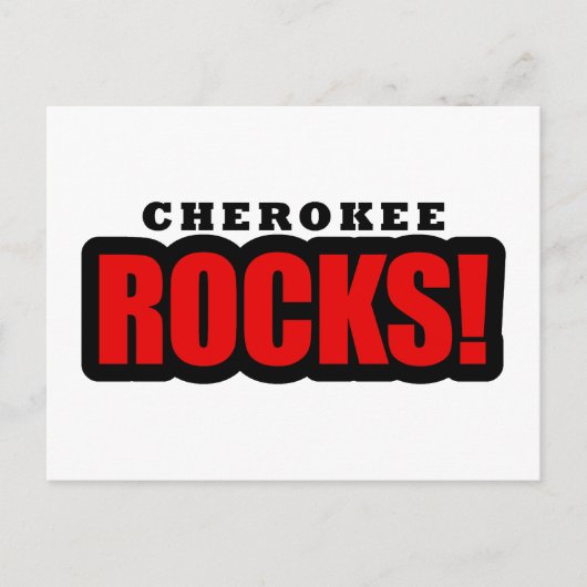 Cherokee, Stadtdesign von Alabama Postkarte (Vorderseite)