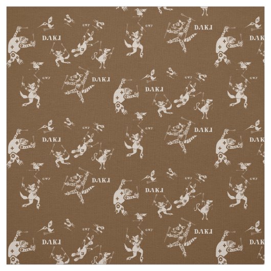 Cherokee stickball Tierbraun Stoff (Muster)