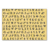 Cherokee Syllabary Blue Cloud Flat Card Tischnummer (Rückseite)