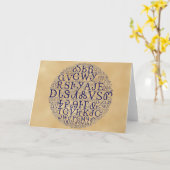 Cherokee Syllabary Cloud Grußkarte Karte (Gelbe Blume)