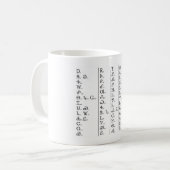 Cherokee Syllabary Customize Kaffeetasse (Vorderseite Links)