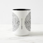 Cherokee Syllabary-Wort-Wolken-Kaffee-Tasse Tasse (Zentrum)