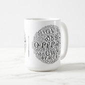Cherokee Syllabary-Wort-Wolken-Kaffee-Tasse Tasse (VorderseiteRechts)
