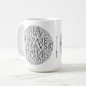 Cherokee Syllabary-Wort-Wolken-Kaffee-Tasse Tasse (Vorderseite Links)
