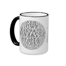 Cherokee Syllabary-Wort-Wolken-Kaffee-Tasse