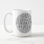 Cherokee Syllabary-Wort-Wolken-Kaffee-Tasse Tasse (Links)