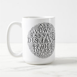Cherokee Syllabary-Wort-Wolken-Kaffee-Tasse Tasse