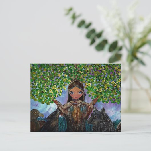 Cherokee Tree Postkarte (Stehend Vorderseite)