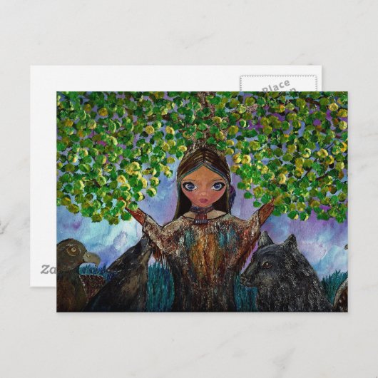 Cherokee Tree Postkarte (Vorne/Hinten)