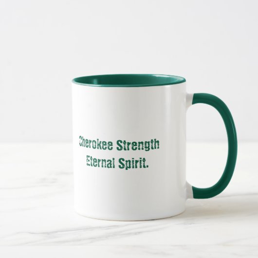 Cherokee Typografie Spirit Tasse (Rechts)