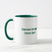 Cherokee Typografie Spirit Tasse (Links)