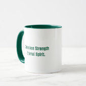 Cherokee Typografie Spirit Tasse (Vorderseite Links)
