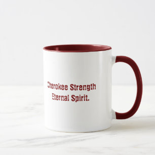 Cherokee Typografie Spirit Tasse