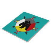 Cherokee vier Richtungs-Bärn-Keramik-Fliese Fliese (Seite)