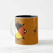 Cherokee vier Richtungs-Tasse Zweifarbige Tasse (Vorderseite Links)