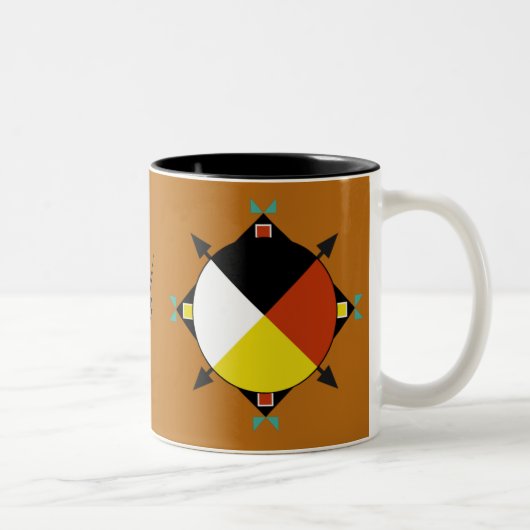 Cherokee vier Richtungs-Tasse Zweifarbige Tasse (Rechts)