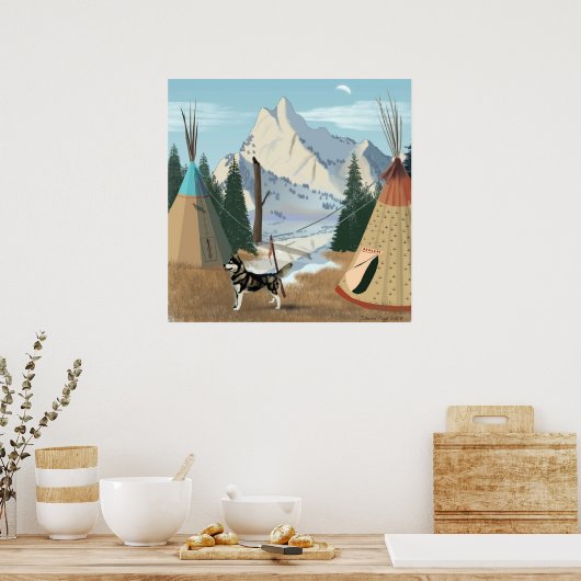 Cherokee Village Print Poster (Küche)