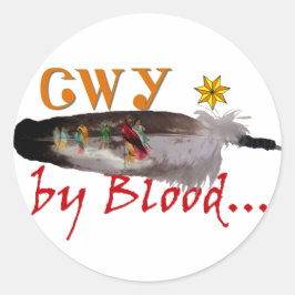 Cherokee von Blut Runder Aufkleber
