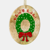 Cherokee WeihnachtsKranz-Verzierung Keramik Ornament (Rechts)