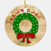 Cherokee WeihnachtsKranz-Verzierung Keramik Ornament (Hinten)