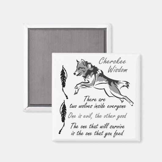 Cherokee Wisdom Magnet (Vorderseite/Rückseite)
