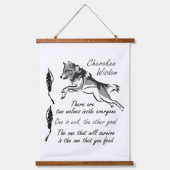 Cherokee Wisdom Wandteppich Mit Holzrahmen (Vorderseite)