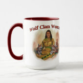 Cherokee Wolf Clan Frau Zwei-Tone-Kaffee Tasse (Links)