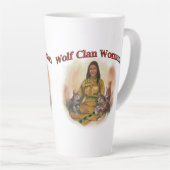 Cherokee Wolf Clan Woman Milchtasse (Rechte Ecke)