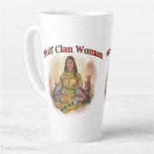 Cherokee Wolf Clan Woman Milchtasse (Linke Ecke)