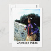 CherokeeNation, Tscherokee Indianer Postkarte (Vorne/Hinten)