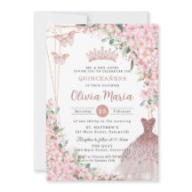 Cheroms Rose Gold Dress Gown Quinceañera