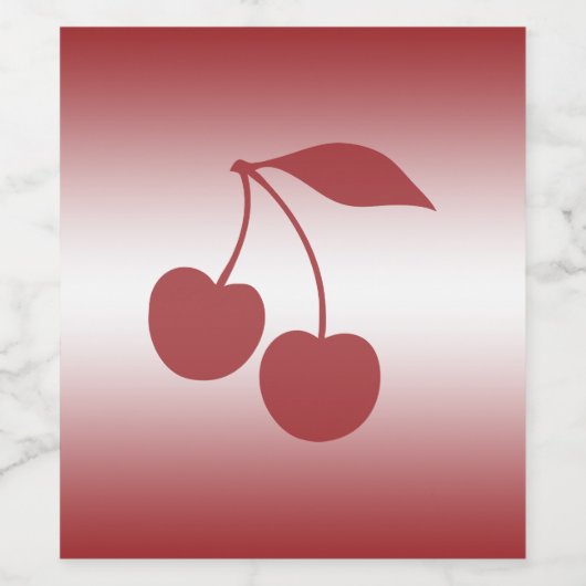 Cherred to white radition weinetikett (Einzelnes Label)