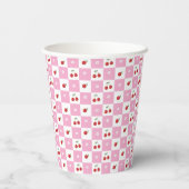 Cherrie , Little Blume , Pink White Paper Cup Pappbecher (Rückseite)