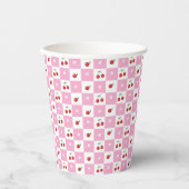 Cherrie , Little Blume , Pink White Paper Cup Pappbecher (Vorderseite)