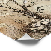 Cherrie Tree Old Photo Graphic Design Poster (Ecke)