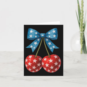 Cherries American Flag Coquette Bow Cherry 4. Karte