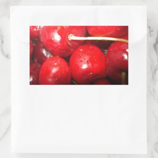 Cherries Art Foto Rechteckiger Aufkleber (Tasche)