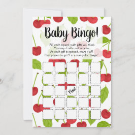 Cherries Baby Bingo Duschgel Spiel Cherry Red Einladung