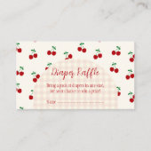 Cherries Baby Duschdusche Windeln Raffle Begleitkarte (Vorderseite)