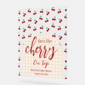 Cherries Baby Dusche Acrylschild (Winkel)