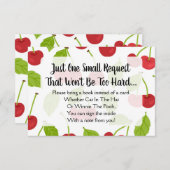 Cherries Baby Dusche bringen eine Buchkarte Cherry Einladung (Vorne/Hinten)